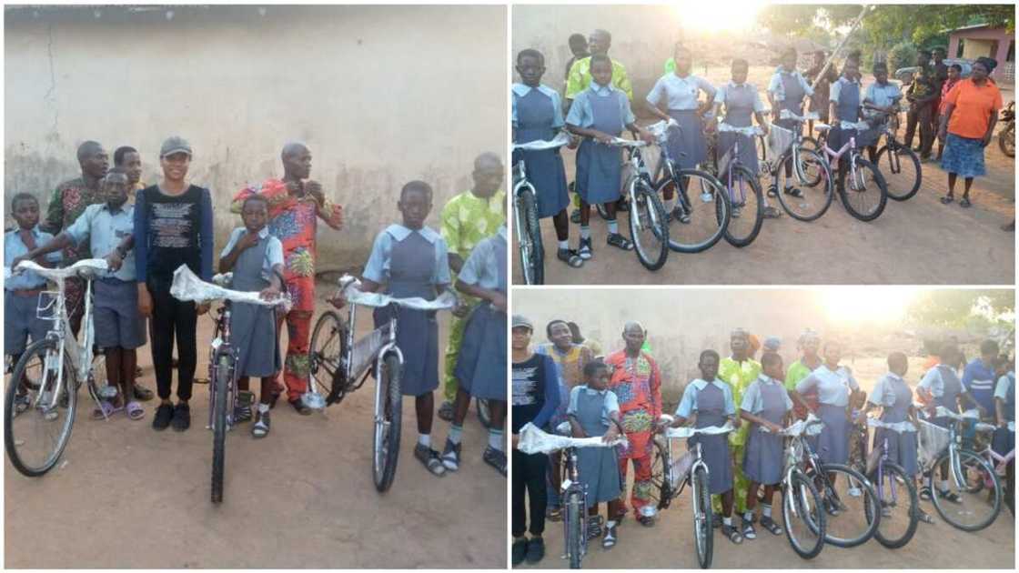Money from America makes kids in Ogun happy as they get new bicycles Money from America makes kids in Ogun happy as they get new bicycles