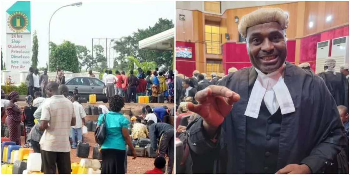 Nigerians as filling station during fuel scarcity, Kenneth OKonkwo in court Nigerians as filling station during fuel scarcity, Kenneth OKonkwo in court