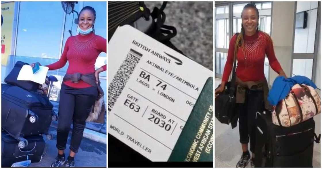 Ola Beauty, the moment she moved to the UK from Nigeria. Ola Beauty, the moment she moved to the UK from Nigeria.