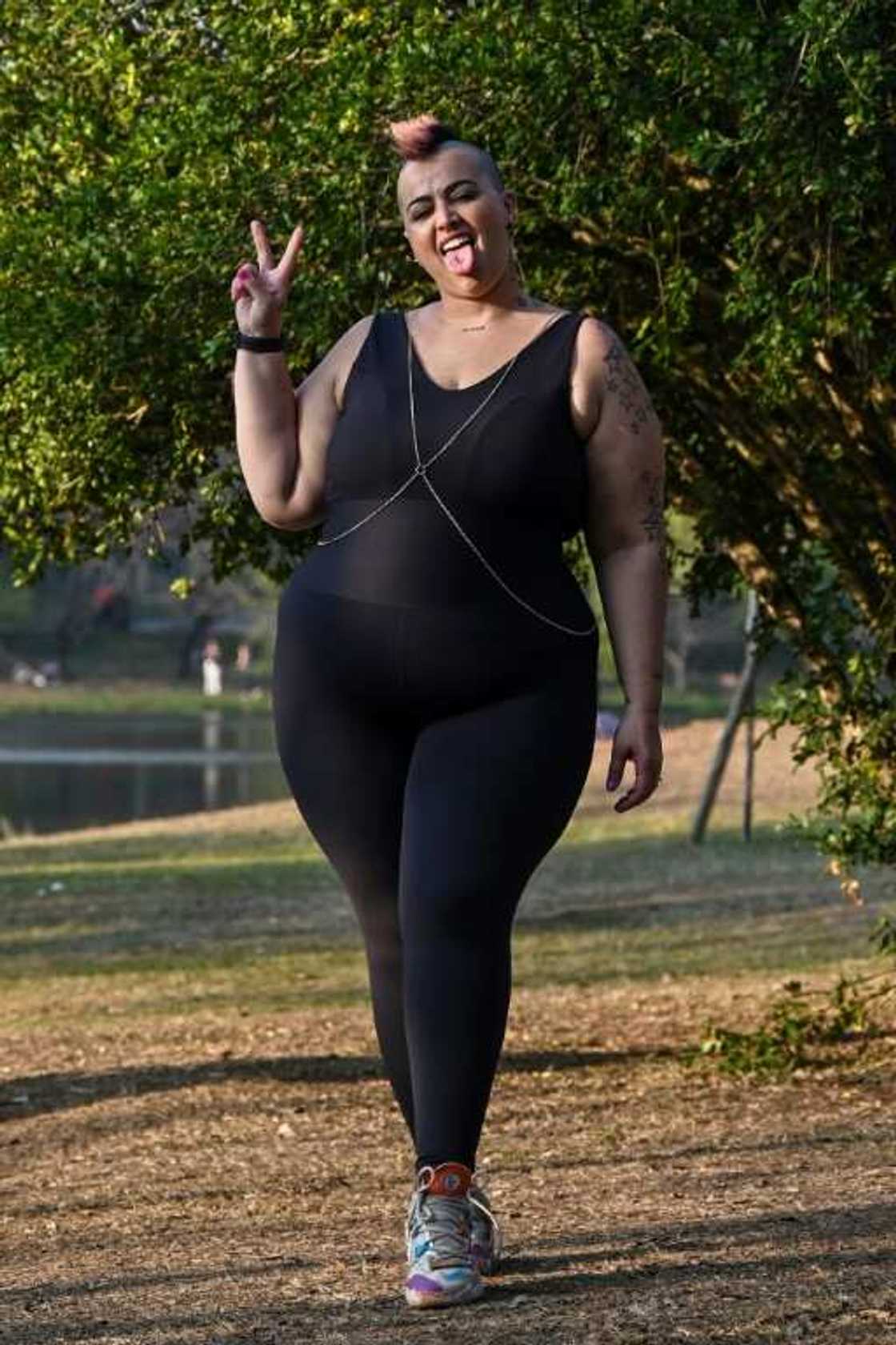Brazilian designer Amanda Momente, owner of the plus size clothing brand Wondersize, poses for a photo Brazilian designer Amanda Momente, owner of the plus size clothing brand Wondersize, poses for a photo