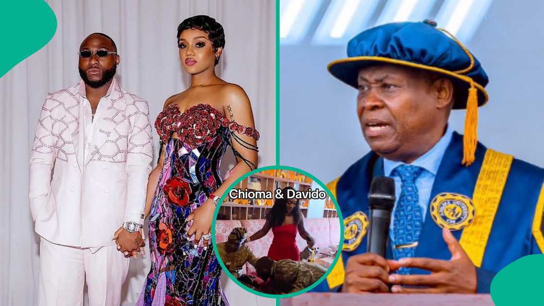 Davido arrives at family event with Chioma. Davido arrives at family event with Chioma.