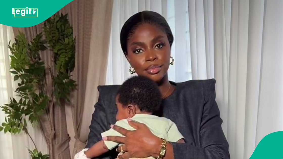 Prudent Gabriel gifts mother car for Omugwo, she reacts Prudent Gabriel gifts mother car for Omugwo, she reacts