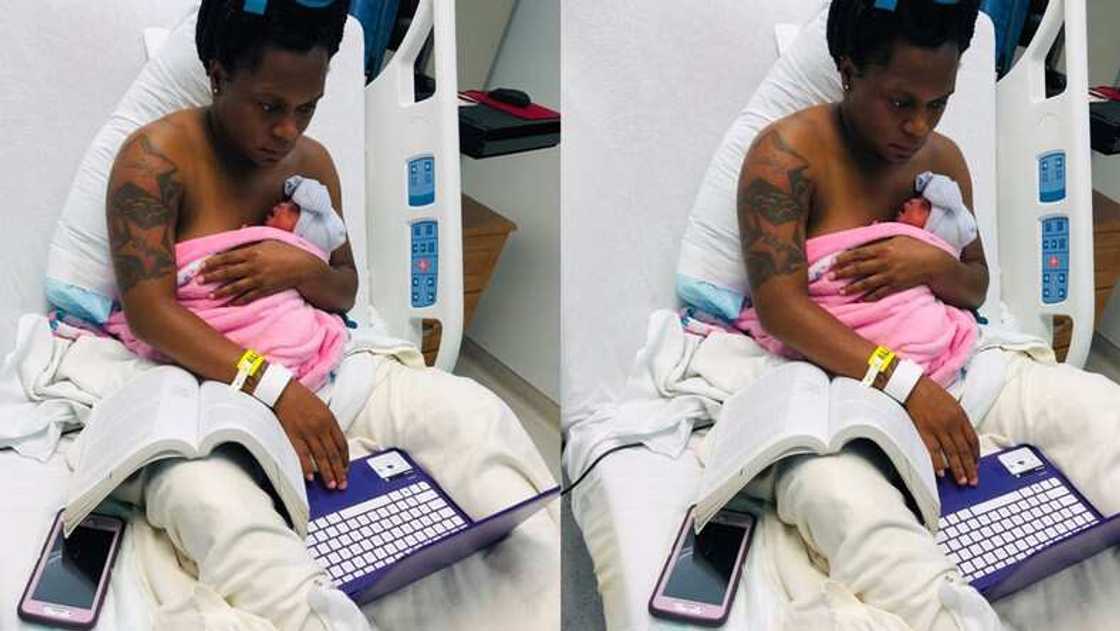 Matar da ta rubuta jarrabawa awanni kadan bayan ta haihu ta fita da sakamako mai kyau Matar da ta rubuta jarrabawa awanni kadan bayan ta haihu ta fita da sakamako mai kyau