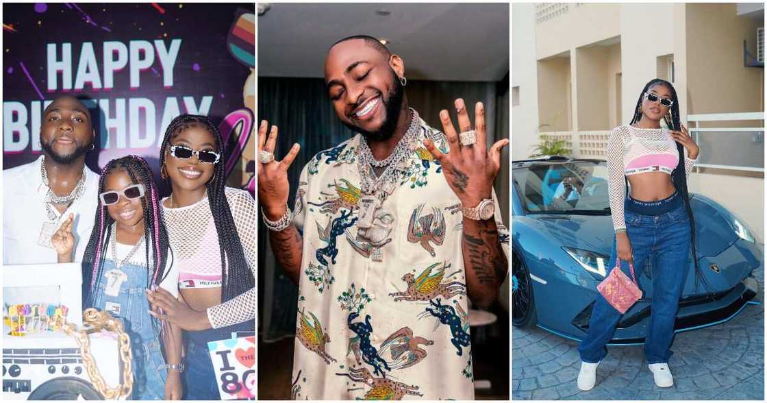 Davido, baby mama, Sophia Momodu. Lamborghini at Imade Adeleke