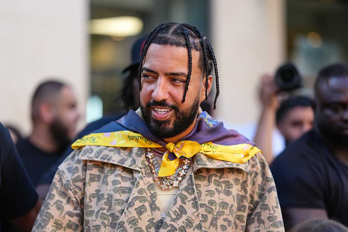 French Montana appears at a fashion event in France