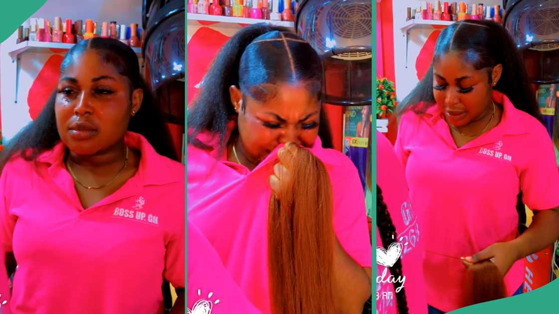 Lady crying after breakup. Lady crying after breakup.