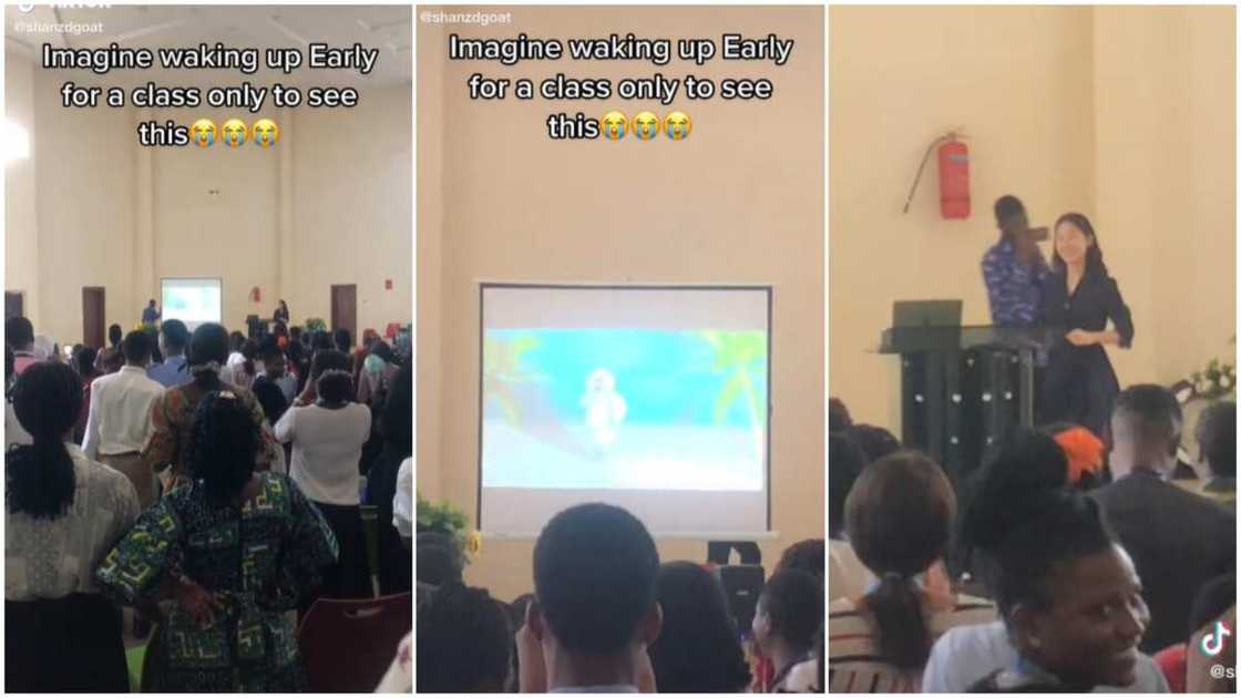 Dancing during a Nigerian lecture/student looked teacher amazed. Dancing during a Nigerian lecture/student looked teacher amazed.