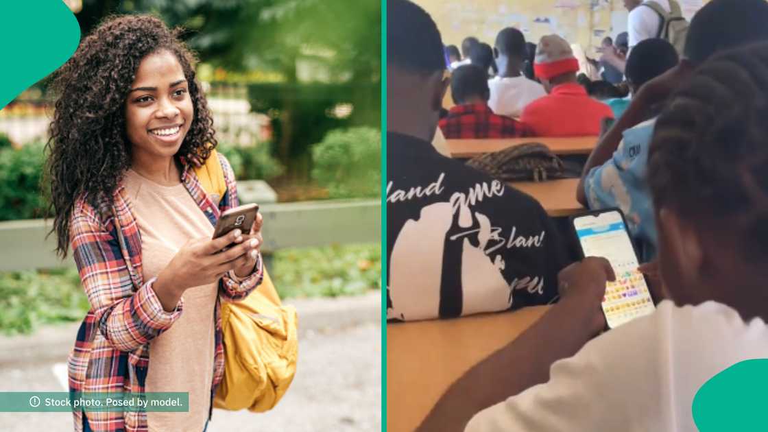 Man exposes female student in class, zooms into her phone to show people what she was doing