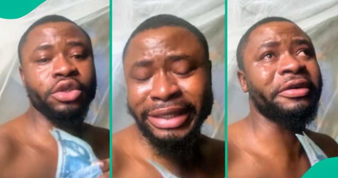 Nigerian man in tears after his mother gifted him cash.