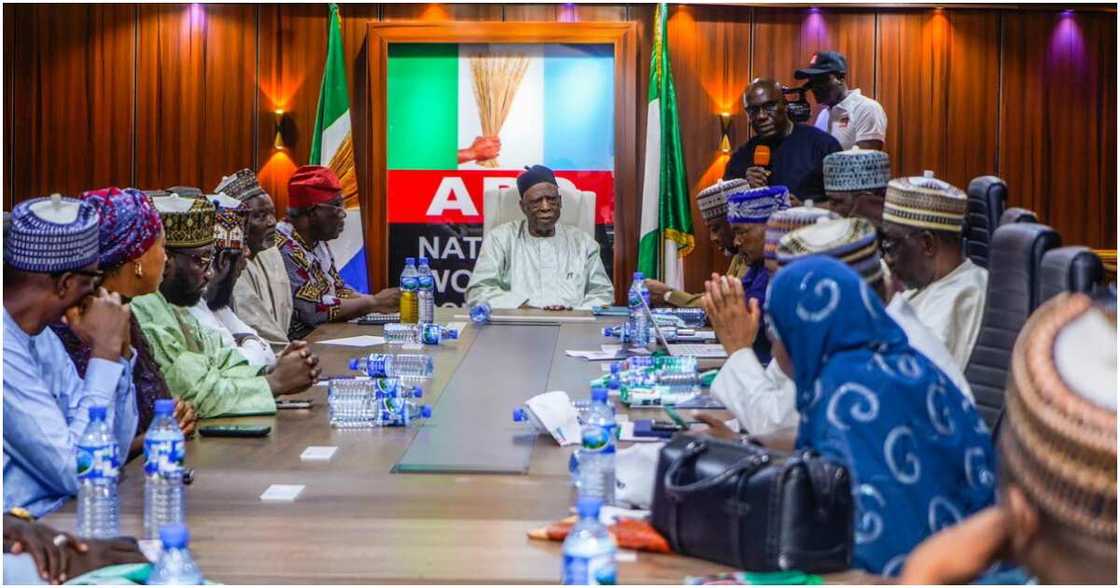 Senator Abdullahi Adamu, Bola Tinubu, APC crisis, Kano state, former Governor Abdullahi Ganduje Senator Abdullahi Adamu, Bola Tinubu, APC crisis, Kano state, former Governor Abdullahi Ganduje
