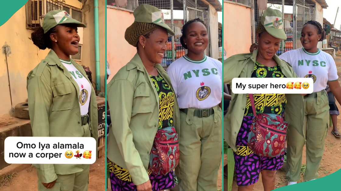 Lady honours her mother after NYSC. Lady honours her mother after NYSC.