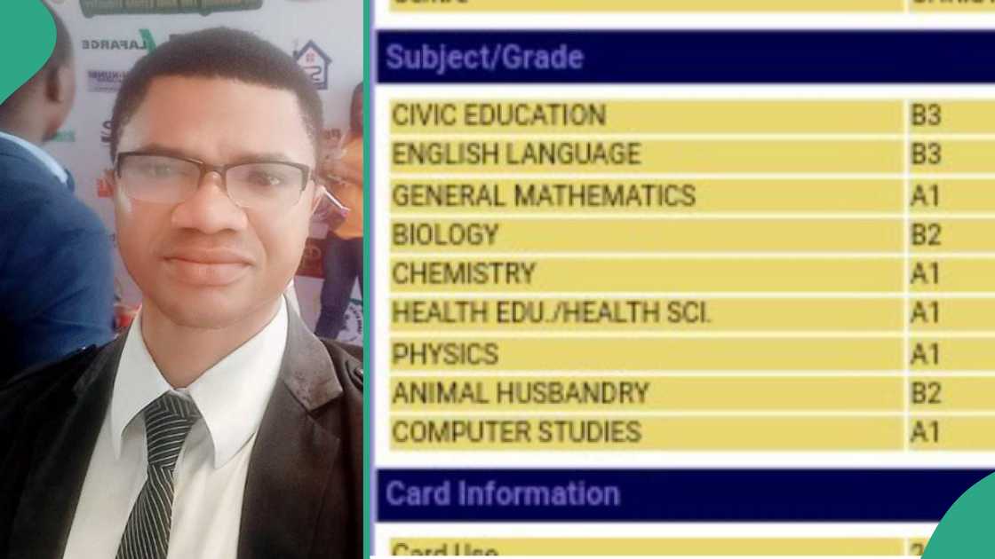 Man shares WAEC result of boy he promised a phone. Man shares WAEC result of boy he promised a phone.