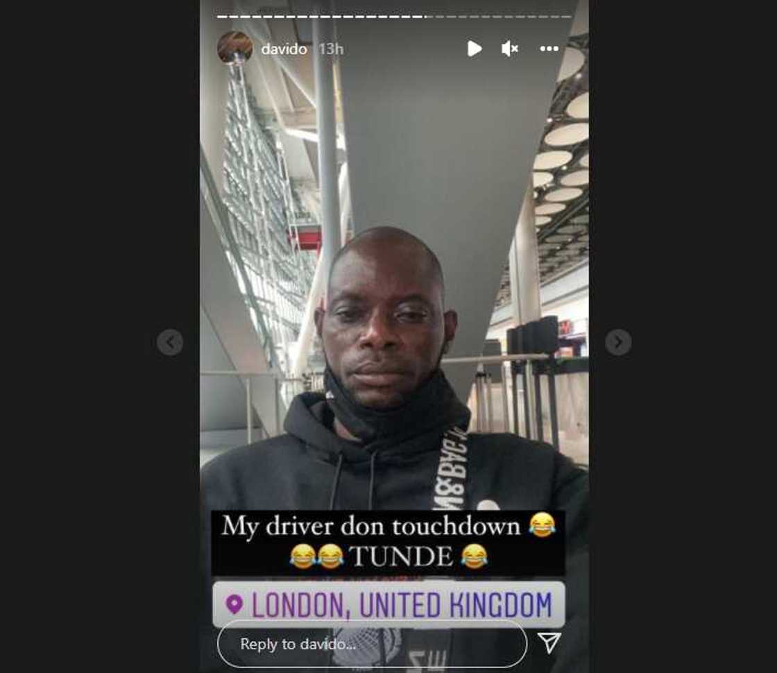 Davido's driver in London