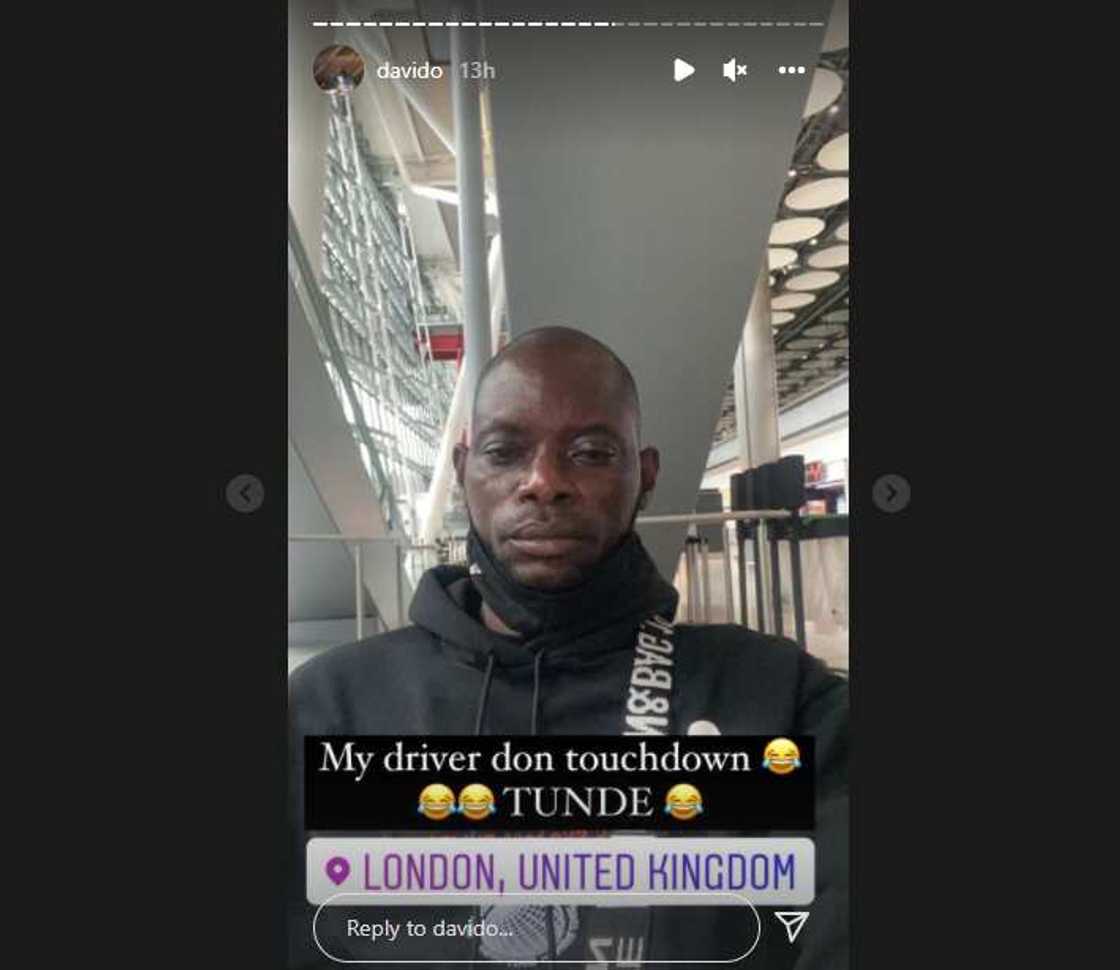 Davido's driver in London Davido's driver in London