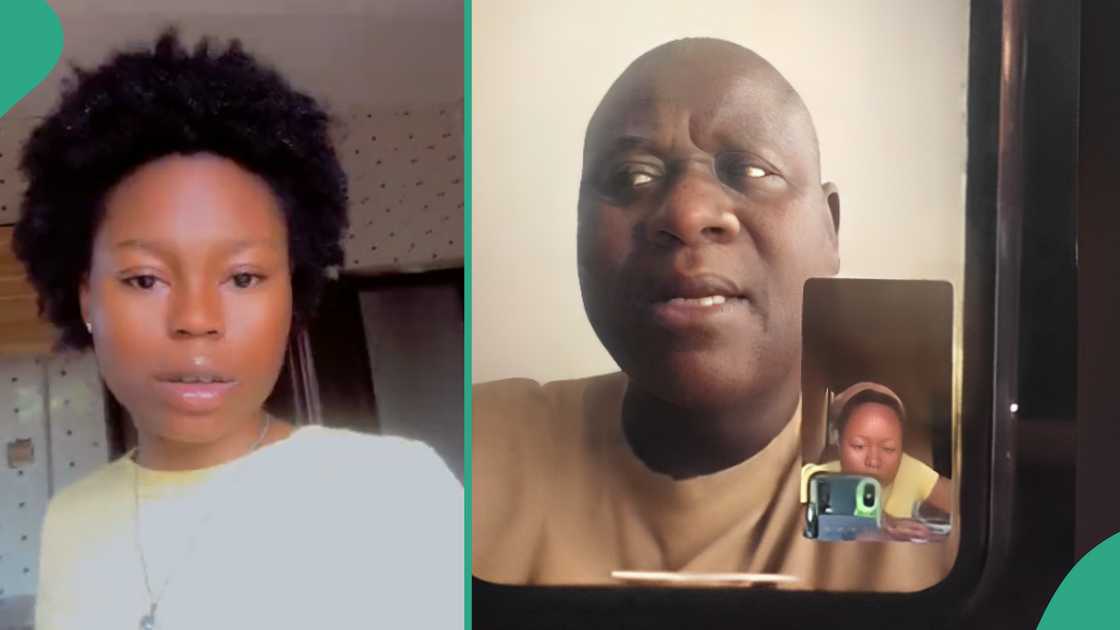 Lady gets relationship advice from her father. Lady gets relationship advice from her father.