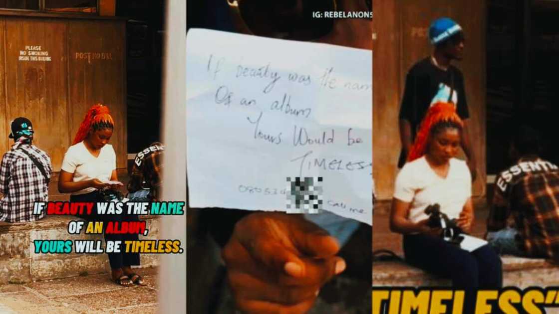 Lady falls in love immediately after reading love letter Lady falls in love immediately after reading love letter