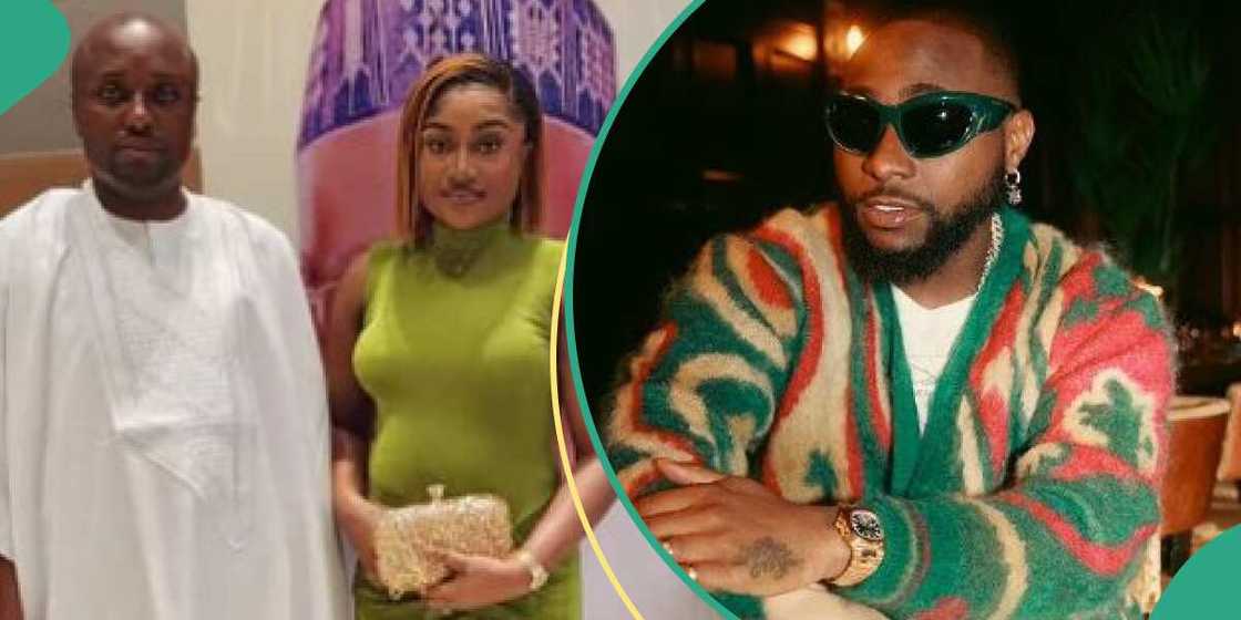 Isreal with ex-wife and Davido Isreal with ex-wife and Davido