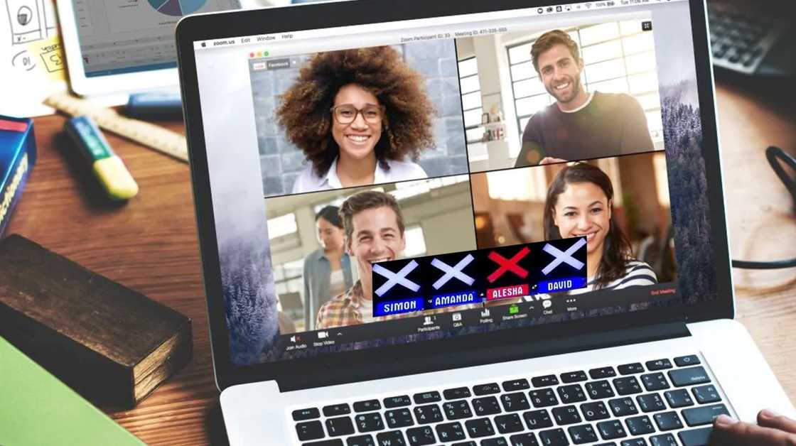 Friends play a game during a Zoom call. Friends play a game during a Zoom call.