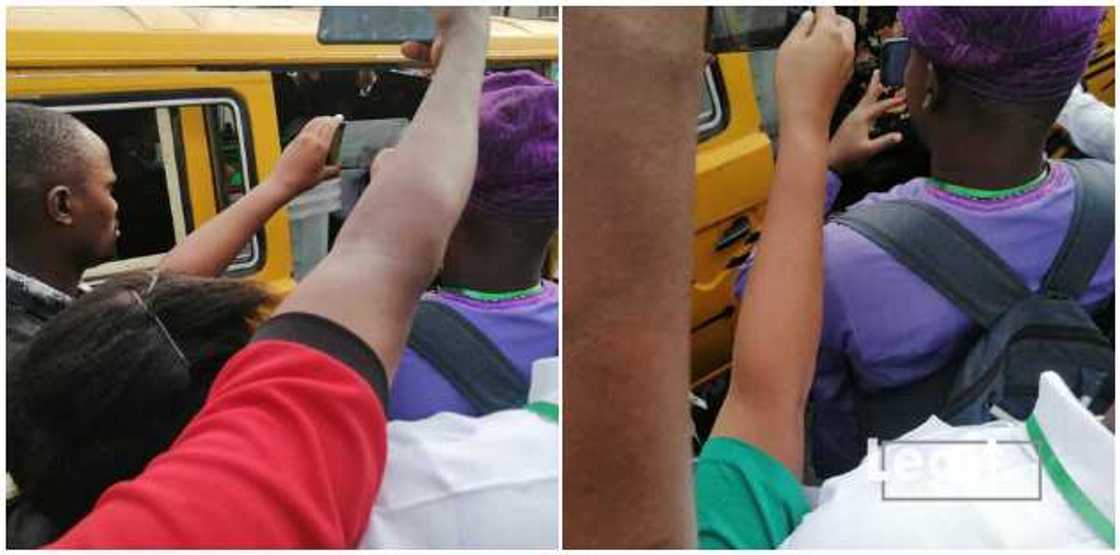 INEC staff at Tinibu's polling unit INEC staff at Tinibu's polling unit