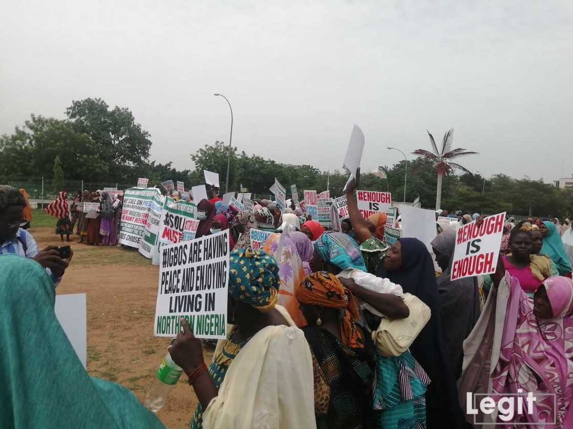 Protest in Abuja as Northern Women's Group Demands Referendum, Sends Message to Buhari, NASS Protest in Abuja as Northern Women's Group Demands Referendum, Sends Message to Buhari, NASS