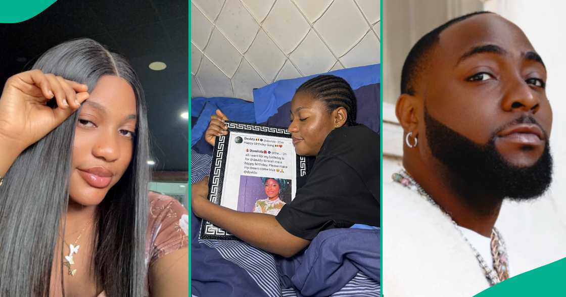Lady Makes Picture Frame of Davido’s Message after Singer Sent Her Birthday Wishes Lady Makes Picture Frame of Davido’s Message after Singer Sent Her Birthday Wishes