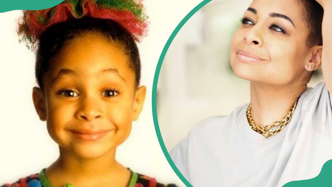 Raven-Symoné then (L) and now (R)