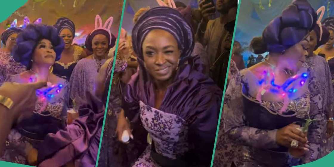Made Kuti's wedding: Kate Henshaw and Shaffy Bello dancing. Made Kuti's wedding: Kate Henshaw and Shaffy Bello dancing.