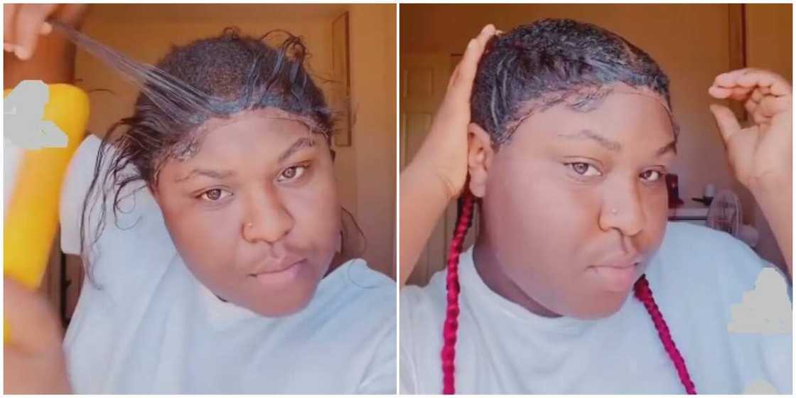 Photos of the lady doing the hair tutorial. Photos of the lady doing the hair tutorial.