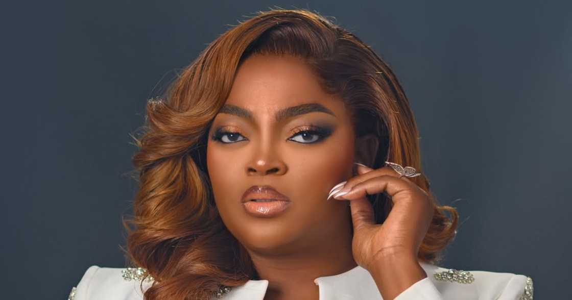 Funke Akindele excited over Iyabo Ojo's daughter's wedding. Funke Akindele excited over Iyabo Ojo's daughter's wedding.