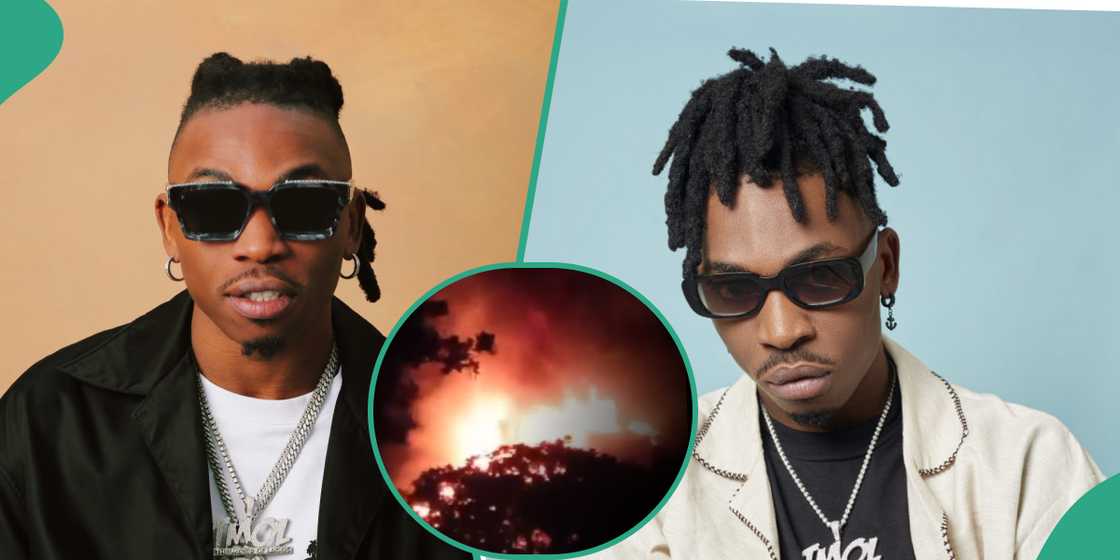 Singer Mayorkun’s mansion engulfed in flames while family slept