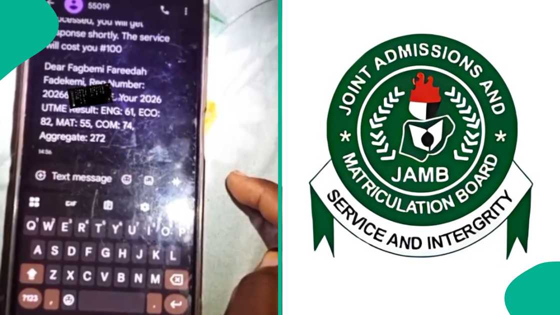 Young lady proudly shows her 2026 UTME result, says she prayed and fasted