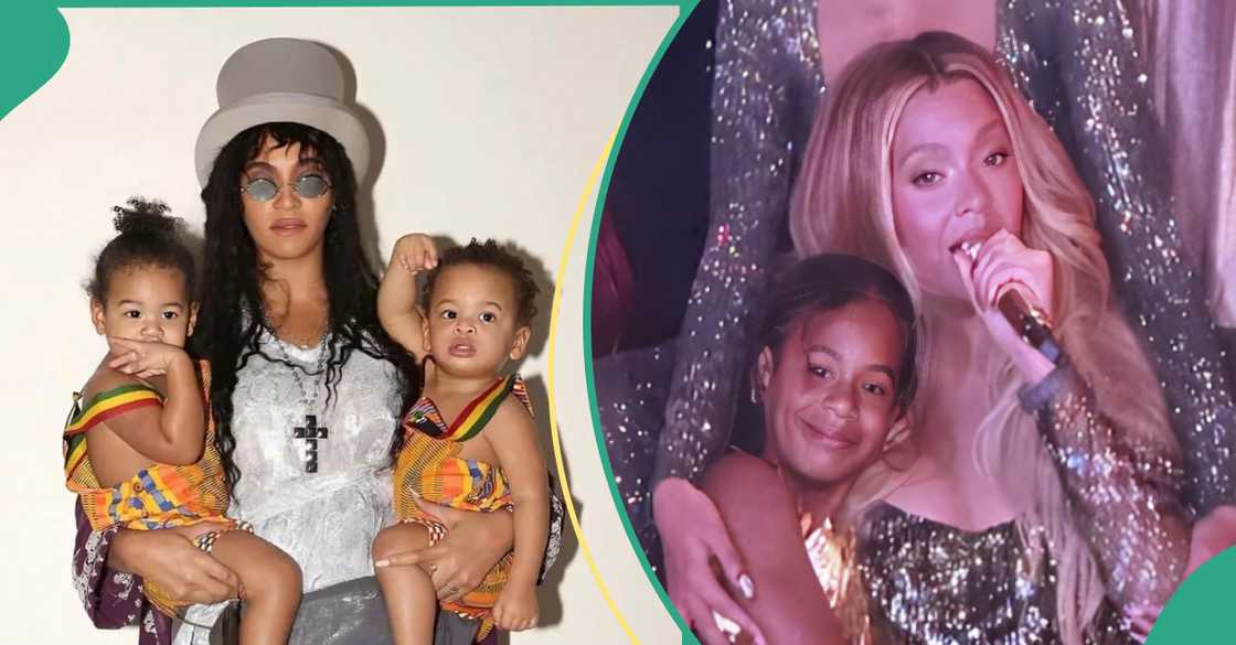 Beyoncé and her twins, Beyoncé brings excited Rumi on stage for first night of tour Beyoncé and her twins, Beyoncé brings excited Rumi on stage for first night of tour