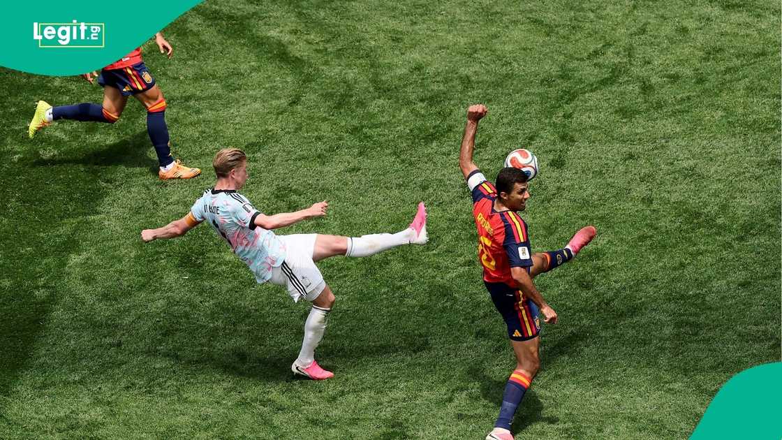 England, Michael Oliver, Rodri, Belgium, Spain, FIFA, World Cup.