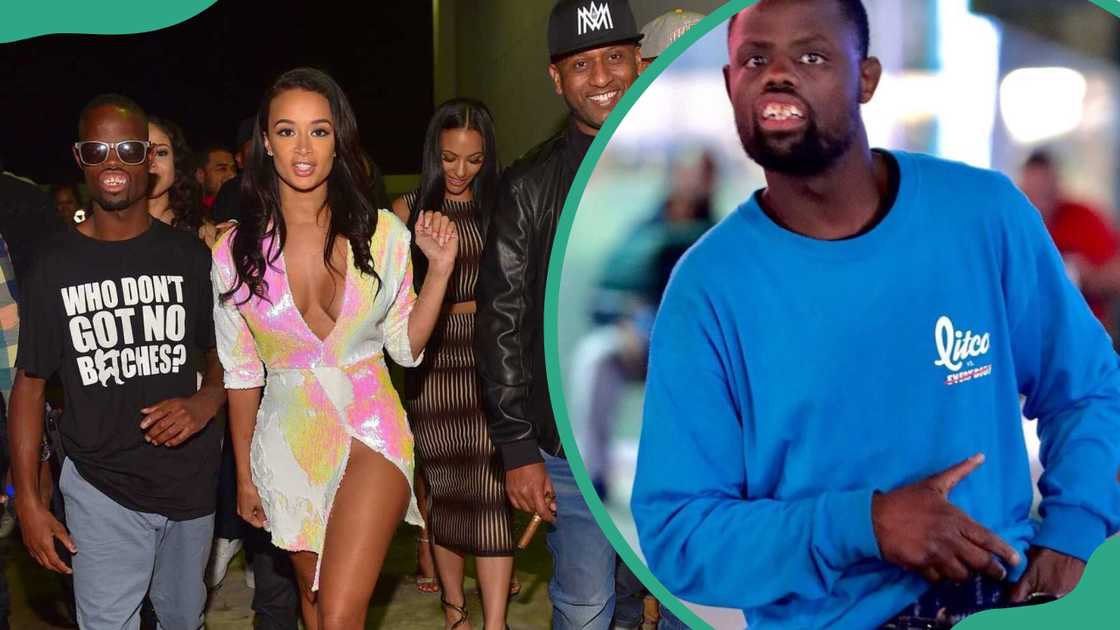 Welven Da Great, Draya Michele and Alex Gidewon in 2015 and Welven in a blue sweater Welven Da Great, Draya Michele and Alex Gidewon in 2015 and Welven in a blue sweater