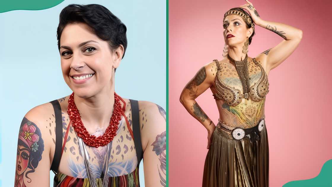 Danielle Colby posing for photos
