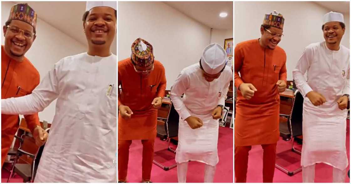 Comedian MC Tagwaye and identical twin brother. Comedian MC Tagwaye and identical twin brother.