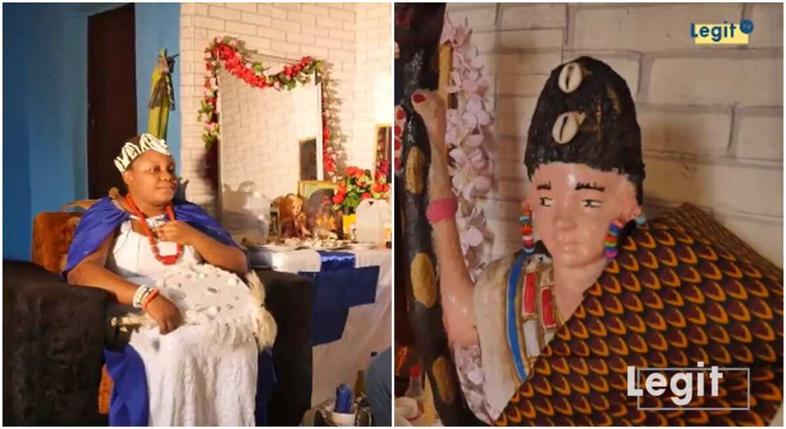 Nigerian native doctor, Amarachi Ugegbemmiri based in Delta state has revealed why she became a priest. Nigerian native doctor, Amarachi Ugegbemmiri based in Delta state has revealed why she became a priest.