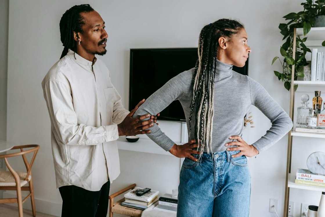 A woman taking offence to her boyfriend A woman taking offence to her boyfriend