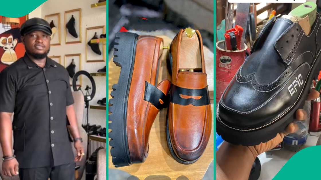 Nigerian shoemaker makes it after dropping out of school. Nigerian shoemaker makes it after dropping out of school.