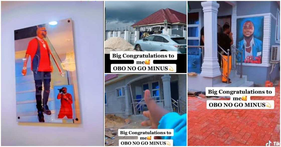 Davido fan dedicates house to him, lady dedicates new house to Davido, Davido's fan builds new house, Davido news Davido fan dedicates house to him, lady dedicates new house to Davido, Davido's fan builds new house, Davido news