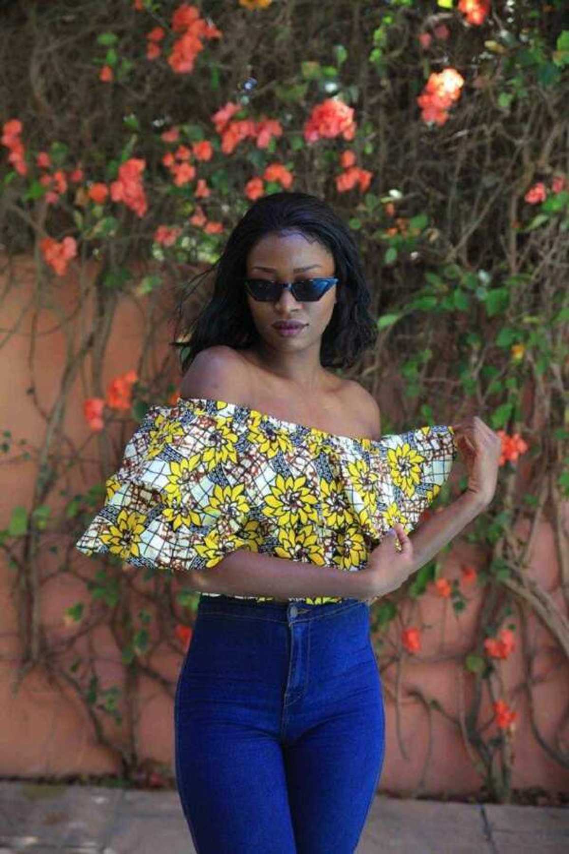 Ankara cold shoulder top