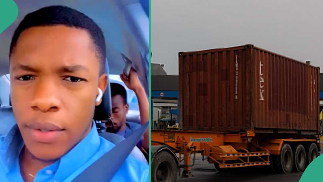 Man survives Mile 2 container accident. Man survives Mile 2 container accident.
