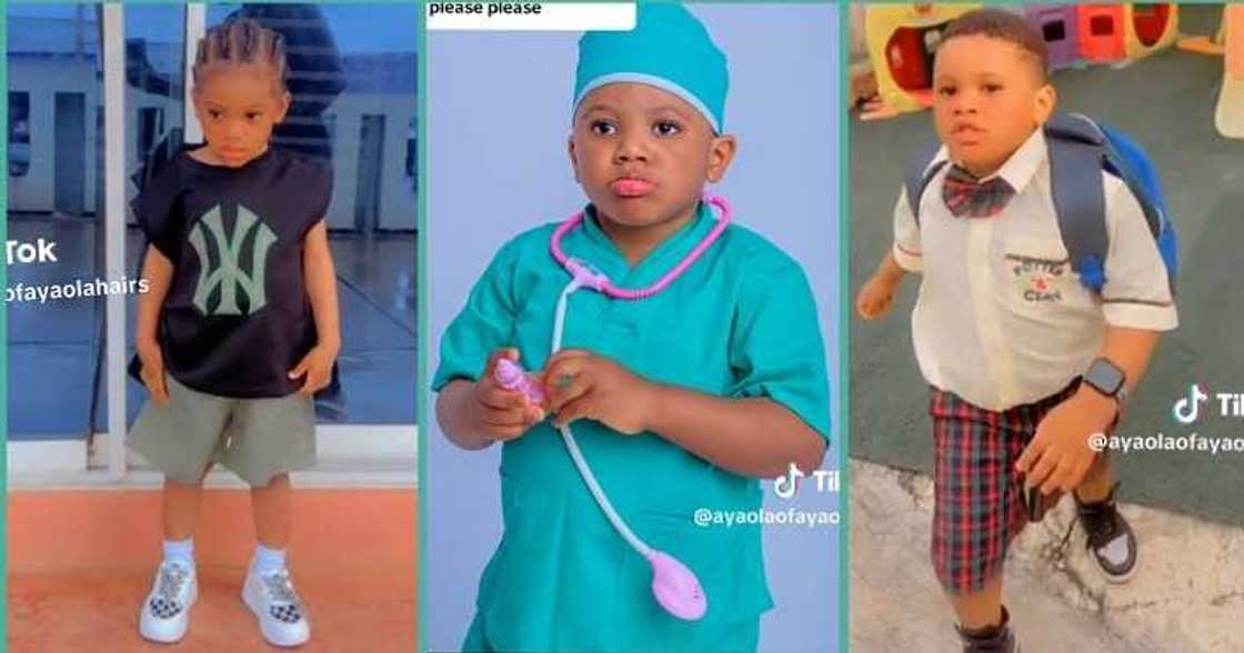Mum transforms skinny son into chubby looking child Mum transforms skinny son into chubby looking child