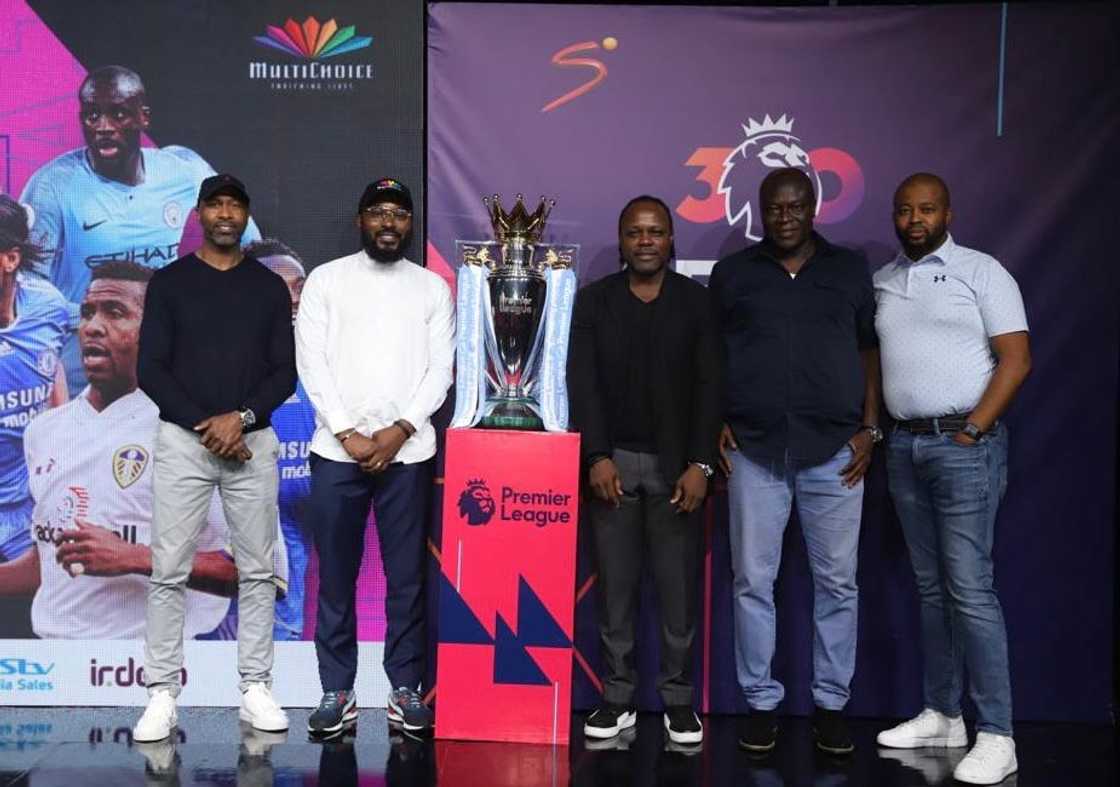 Radebe, Ikpeba and executives at Multichoice Radebe, Ikpeba and executives at Multichoice