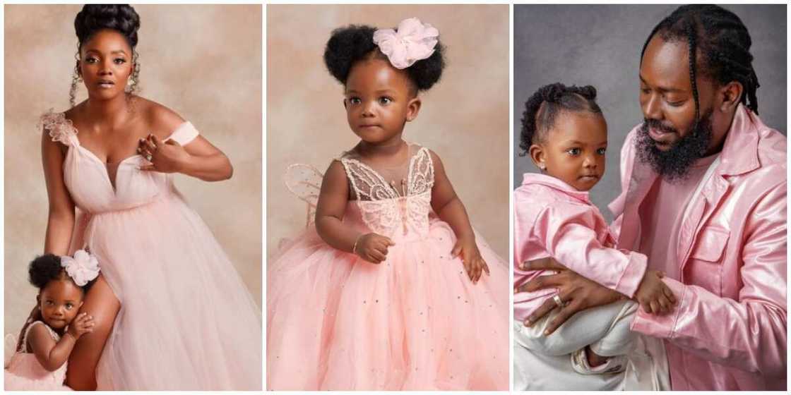 Too cute: Simi, Adekunle Gold shares stunning new photos as they mark Deja's first birthday