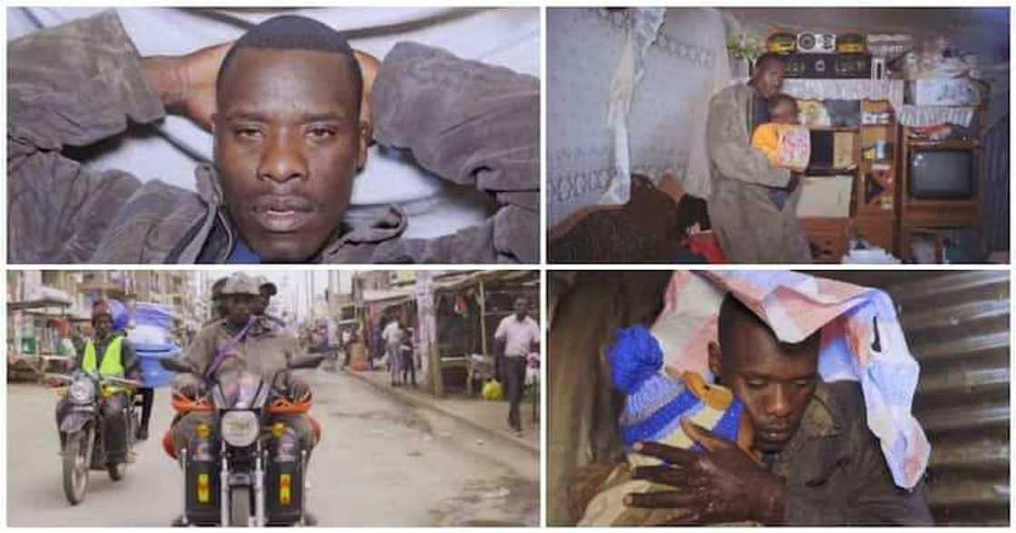 Yadda wani mutum ke sana'ar acaba da jariri a cikin rigarsa Yadda wani mutum ke sana'ar acaba da jariri a cikin rigarsa