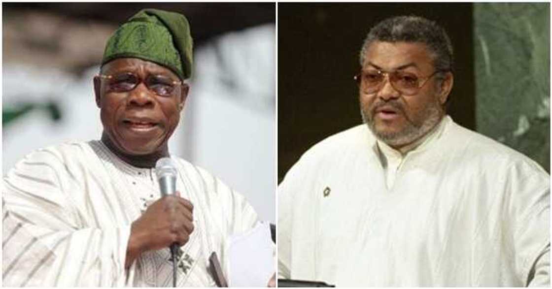 Obasanjo reacts to death of former Ghanaian president Rawlings Obasanjo reacts to death of former Ghanaian president Rawlings