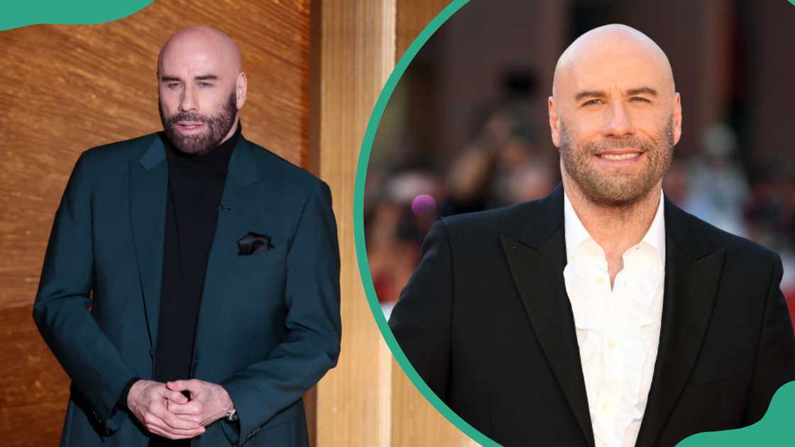 John Travolta at the 95th Academy Awards in the Dolby Theatre in Hollywood, California (L). John Travolta in Rome, Italy (R).