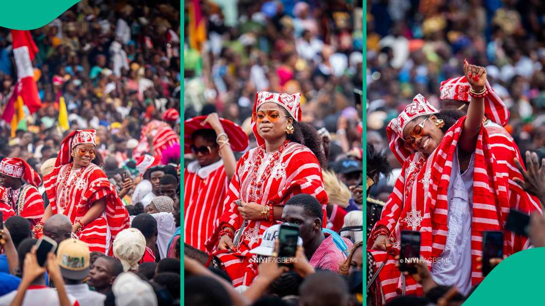 Lady shines at Ojude Oba festival. Lady shines at Ojude Oba festival.