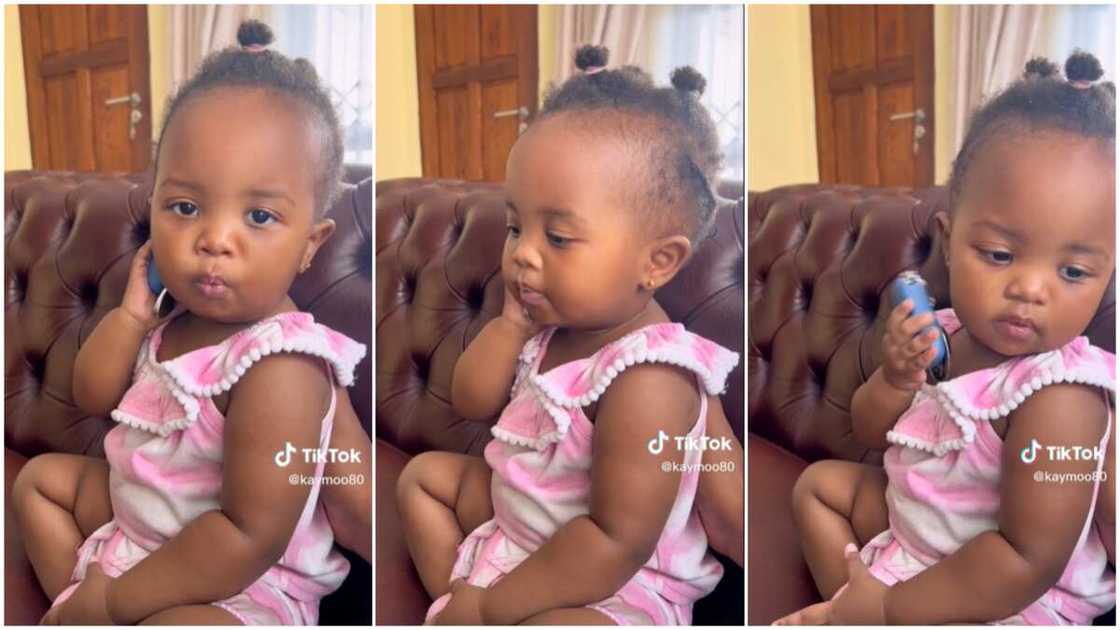 Baby make fake call/baby and her parent's key. Baby make fake call/baby and her parent's key.